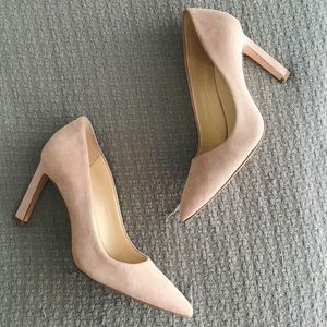 Nude Suede Pumps
